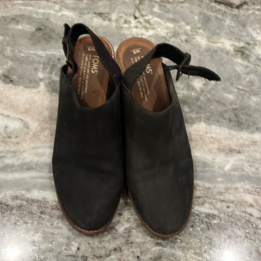 Tom black booties size 9